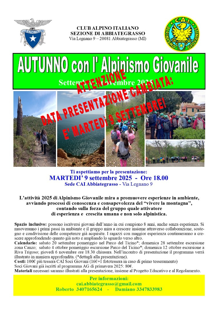 Programma alpinismo giovanile